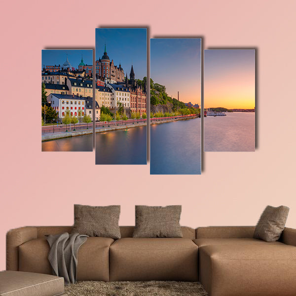 Image of old town Stockholm, Sweden multi panel canvas wall art