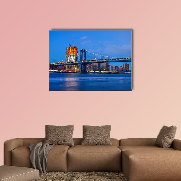 Brooklyn Bridge and NYC Skyline multi panel canvas wall art