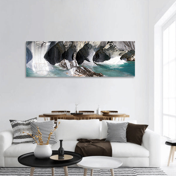 Carrera Lake, Patagonia, Chile Panoramic canvas Wall Art