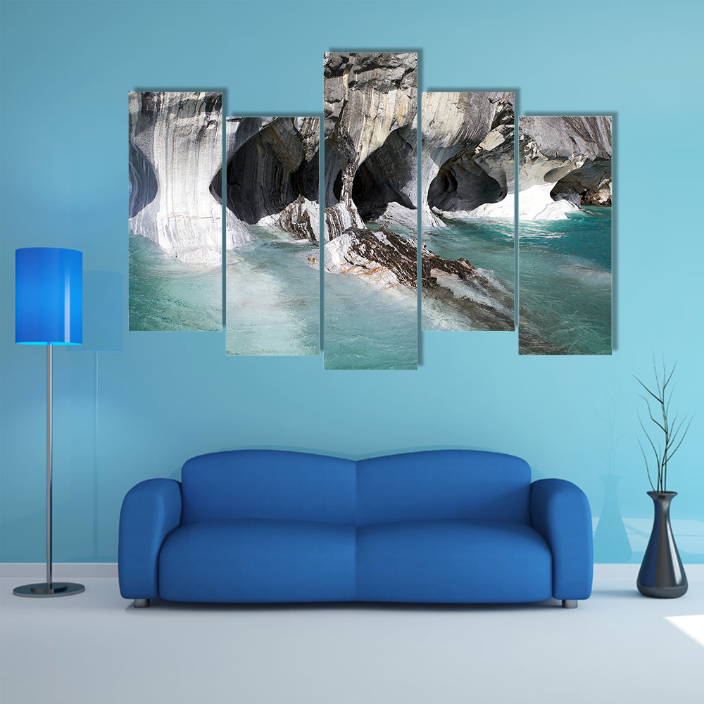 Marble Cathedral, a geological folds and a weathered multi panel canvas wall art