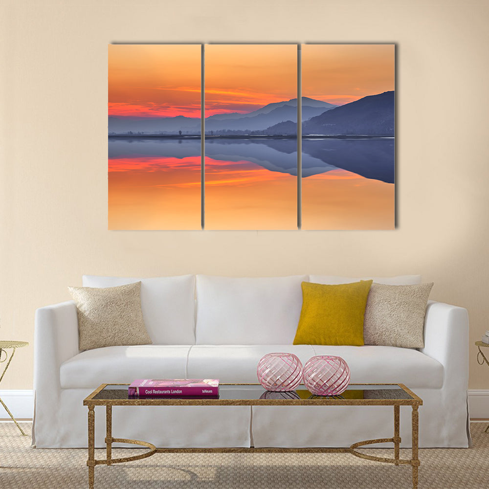 Awesome view of river Swat in the Kyber Pukhtunkhuwa multi panel canvas wall art