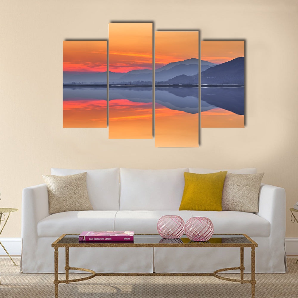 Awesome view of river Swat in the Kyber Pukhtunkhuwa multi panel canvas wall art