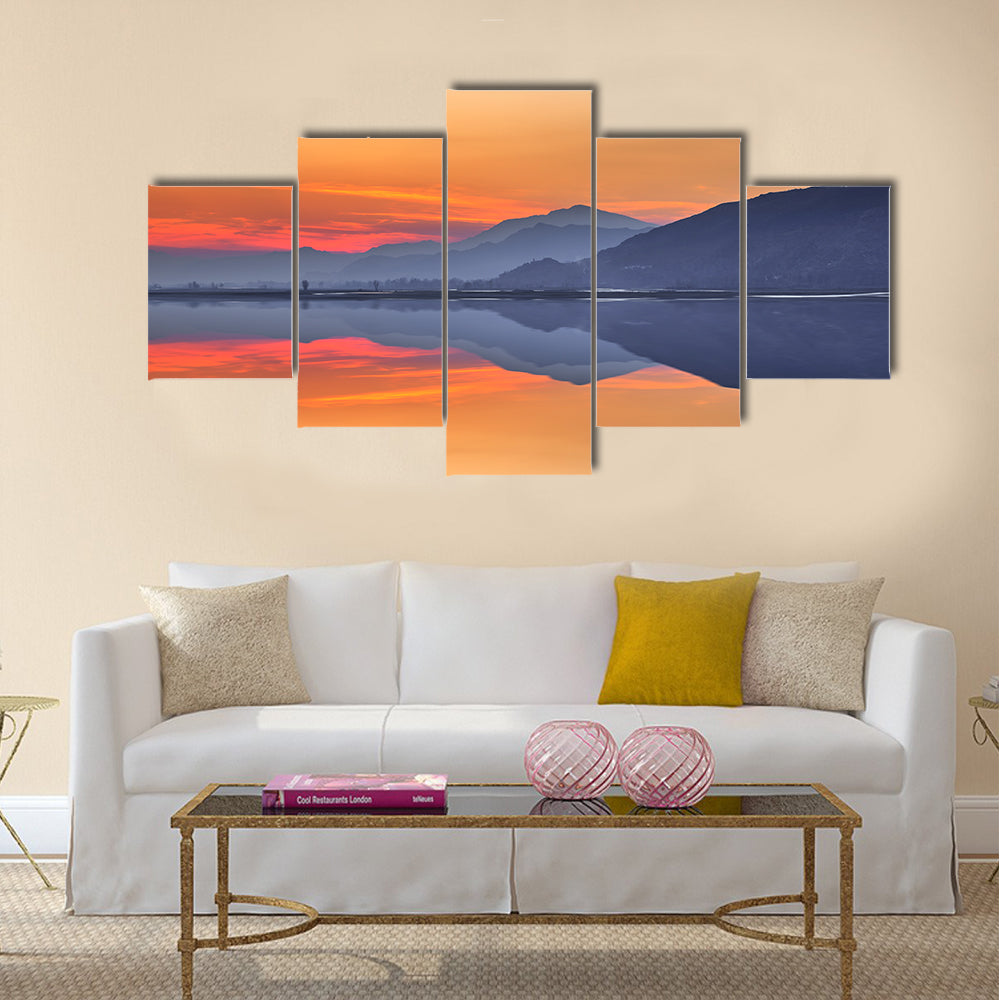 Awesome view of river Swat in the Kyber Pukhtunkhuwa multi panel canvas wall art