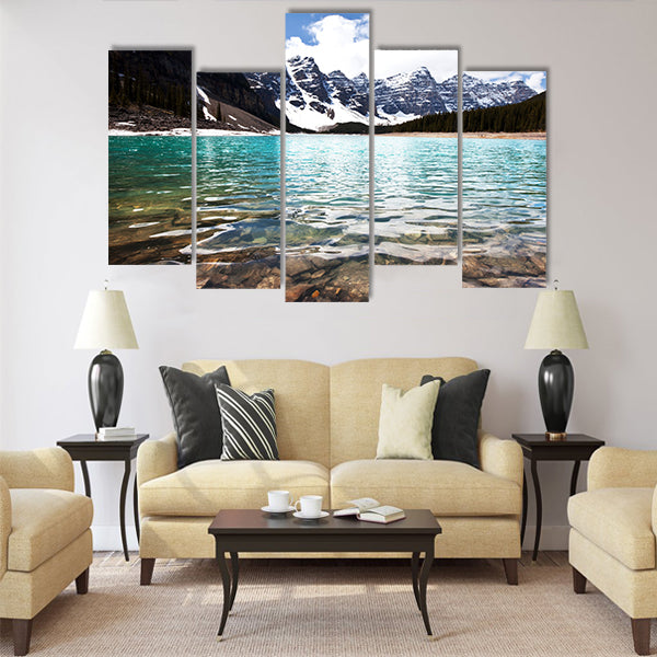 lake in Canada multi panel canvas wall art