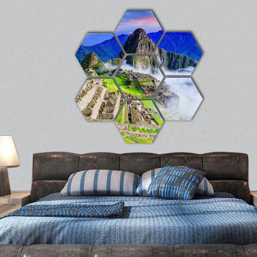 Machu Picchu, Peru hexagonal canvas wall art