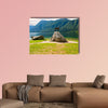 Mountain Lake in summer, Lake Bohinj, Slovenia multi panel canvas wall art