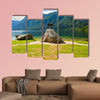 Mountain Lake in summer, Lake Bohinj, Slovenia multi panel canvas wall art