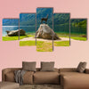 Mountain Lake in summer, Lake Bohinj, Slovenia multi panel canvas wall art