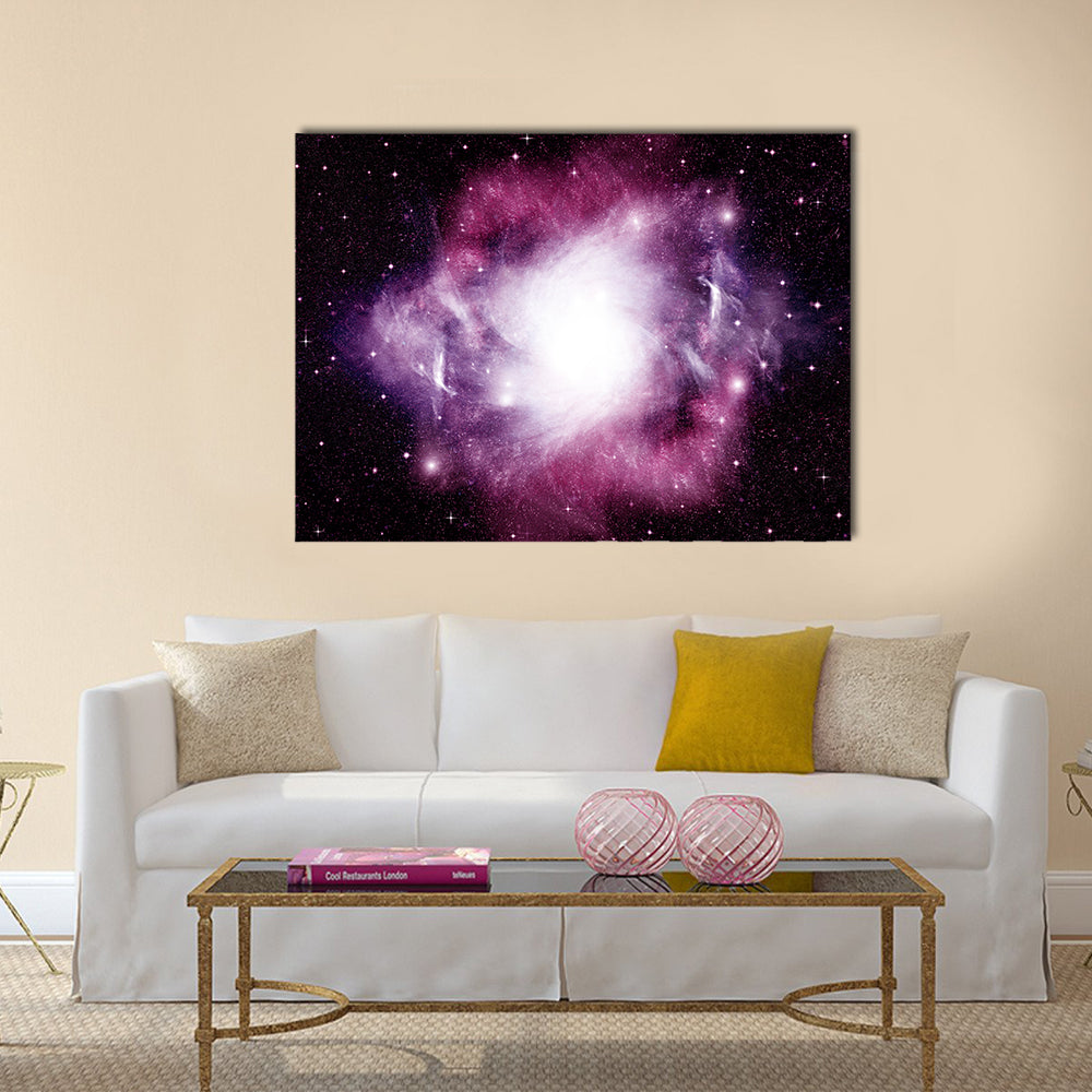 Stars, dust and gas nebula in a far galaxy Multi Panel Canvas Wall Art
