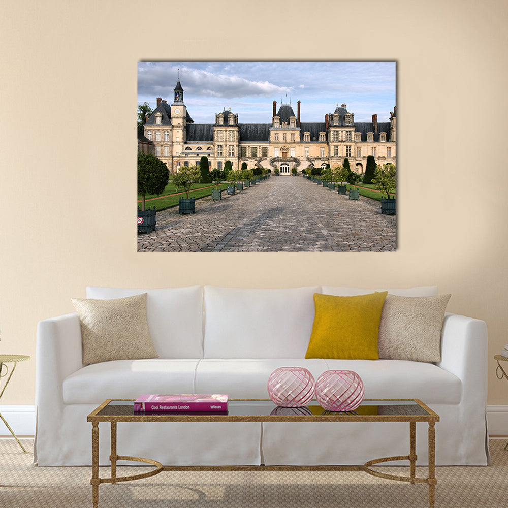 Fontainebleau castle in France Multi Panel Canvas Wall Art