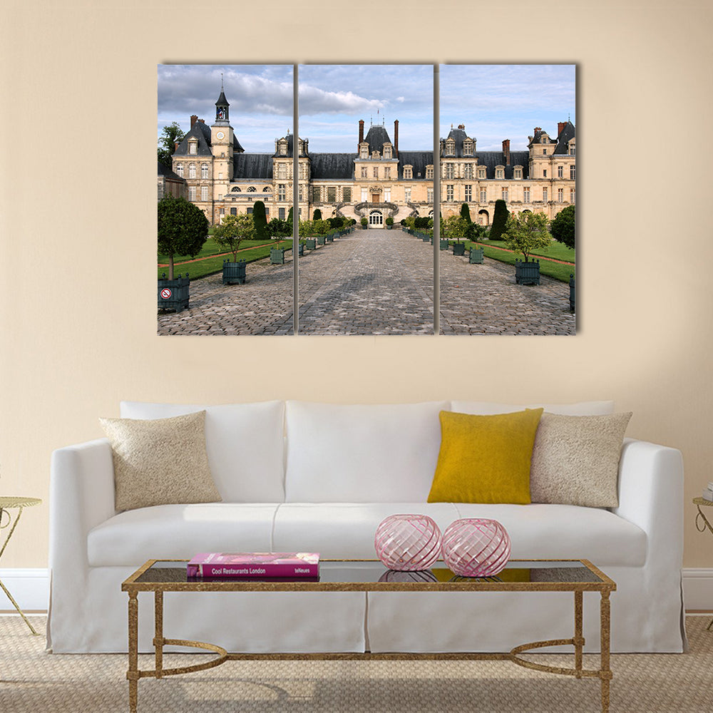 Fontainebleau castle in France Multi Panel Canvas Wall Art