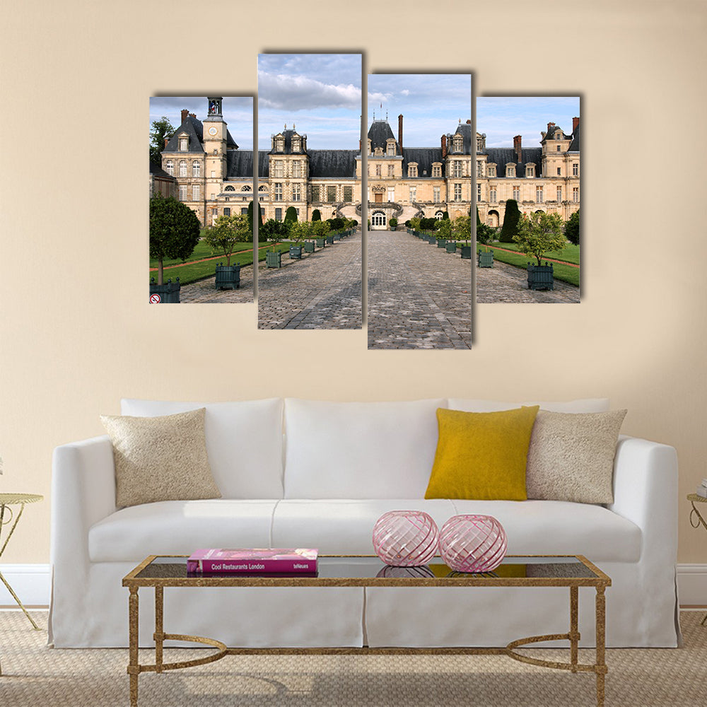 Fontainebleau castle in France Multi Panel Canvas Wall Art
