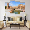 Famous Plaza de Espana, Sevilla, Spain. Old landmark multi panel canvas wall art