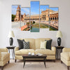 Famous Plaza de Espana, Sevilla, Spain. Old landmark Multi Panel Canvas Wall Art