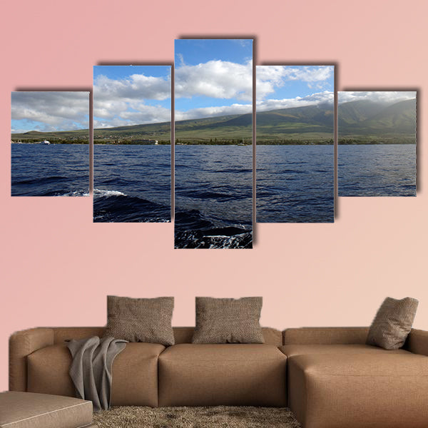Scenery of west Maui near Lahaina, Hawaii Multi panel canvas wall art