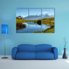 Views of Black mountain range "Cordillera negra" from Wilcacocha lagoon, Peru Multi Panel Canvas Wall Art