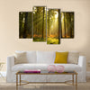 A beautiful forest at dusk multi panel canvas wall art