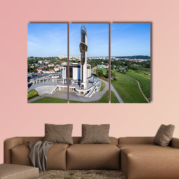 Sanctuary of Divine Mercy, church Poland multi panel canvas wall art