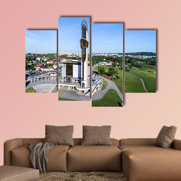 Sanctuary of Divine Mercy, church Poland multi panel canvas wall art