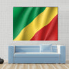 Congo realistic flag Multi panel canvas wall art