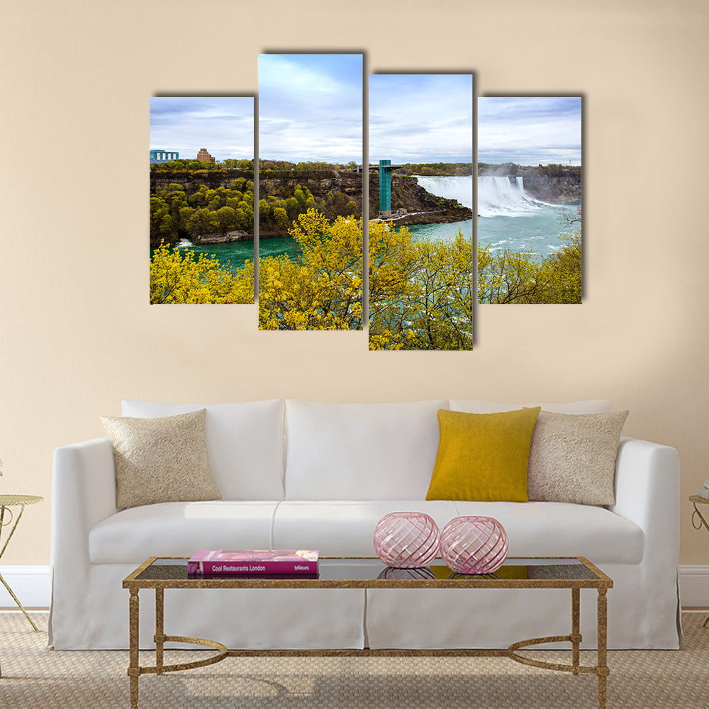 Nicaragua falls trees Multi panel canvas wall art