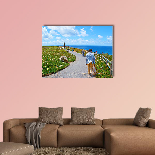 The walk along the way to the westernmost point of Europe multi panel canvas wall art