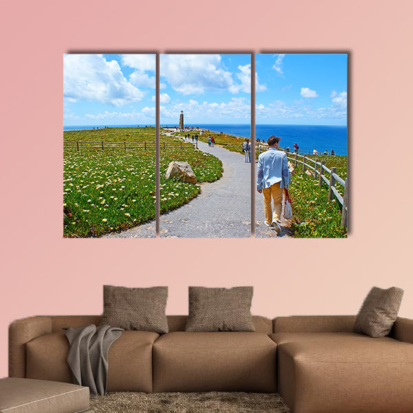 The walk along the way to the westernmost point of Europe multi panel canvas wall art