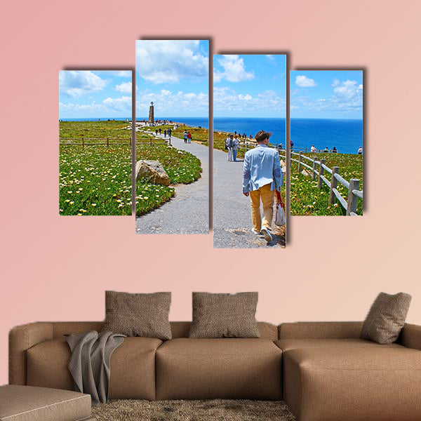 The walk along the way to the westernmost point of Europe multi panel canvas wall art