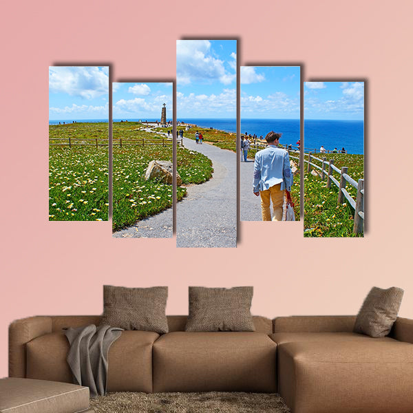 The walk along the way to the westernmost point of Europe multi panel canvas wall art