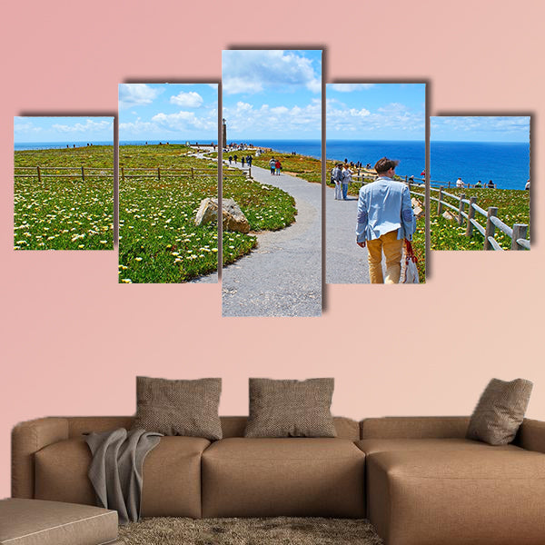 The walk along the way to the westernmost point of Europe multi panel canvas wall art