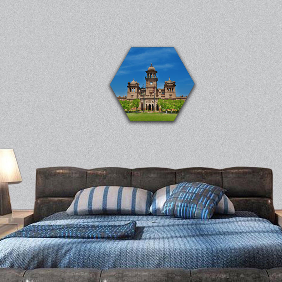 Peshawar University hexagonal canvas wall art