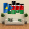 South Sudan flag Multi panel canvas wall art