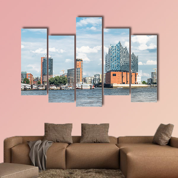 Hamburg, Elbphilharmonie, storage city multi panel canvas wall art
