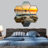 Bembridge Ledge, Isle of Wight hexagonal canvas wall art