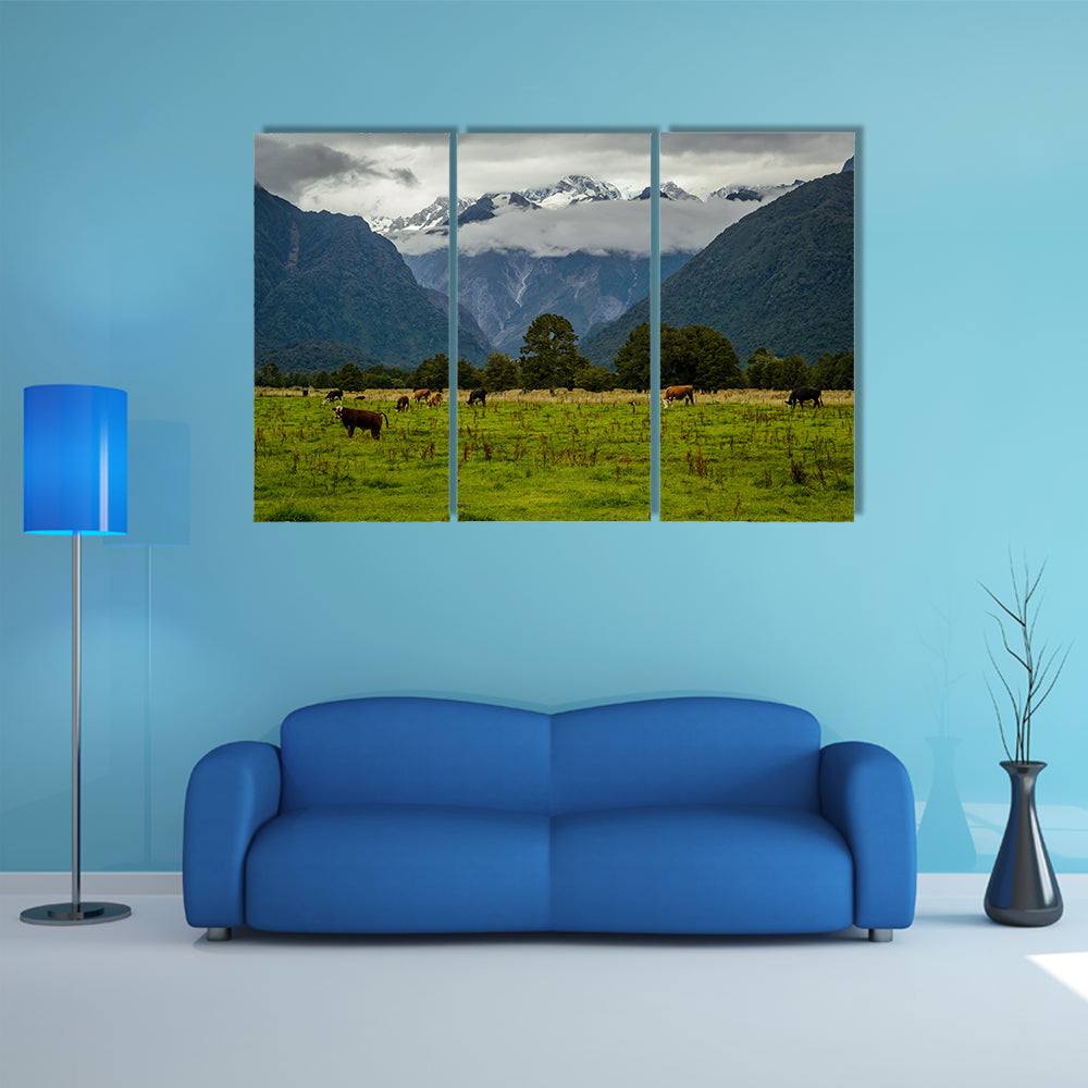 Beautiful Landscape From New Zealand Multi Panel Canvas Wall Art