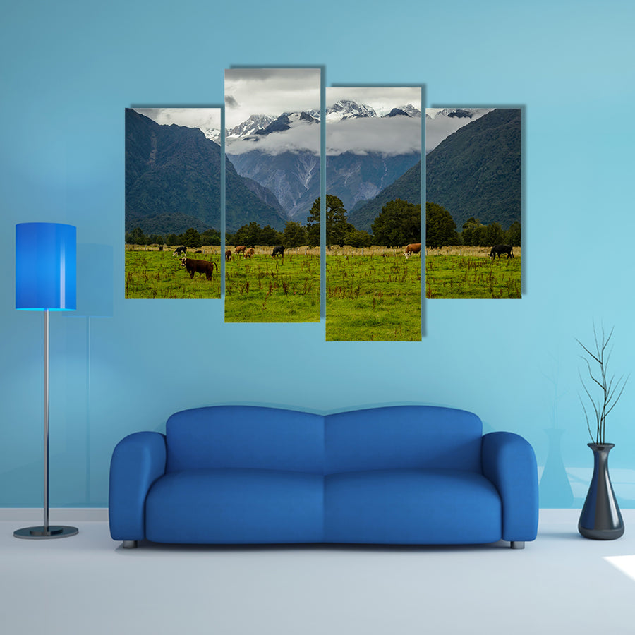 Beautiful Landscape From New Zealand Multi Panel Canvas Wall Art