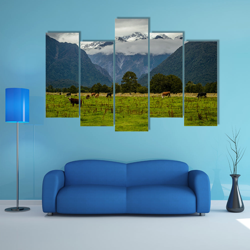 Beautiful Landscape From New Zealand Multi Panel Canvas Wall Art
