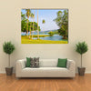 Fresh water flows from the blue hole into the Velit Bay Espiritu Santo Vanuatu Multi panel canvas wall art