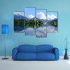 A view of Lake Bled in Slovenia multi panel canvas wall art