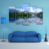 A view of Lake Bled in Slovenia multi panel canvas wall art