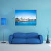 River view of Valdivia and fish market, Chile multi panel canvas wall art