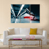 Motion blurred rapid train on station Multi panel canvas wall art