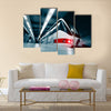 Motion blurred rapid train on station Multi panel canvas wall art