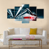 Motion blurred rapid train on station Multi panel canvas wall art