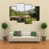 White Rhino in the Krueger National Park Multi panel canvas wall art