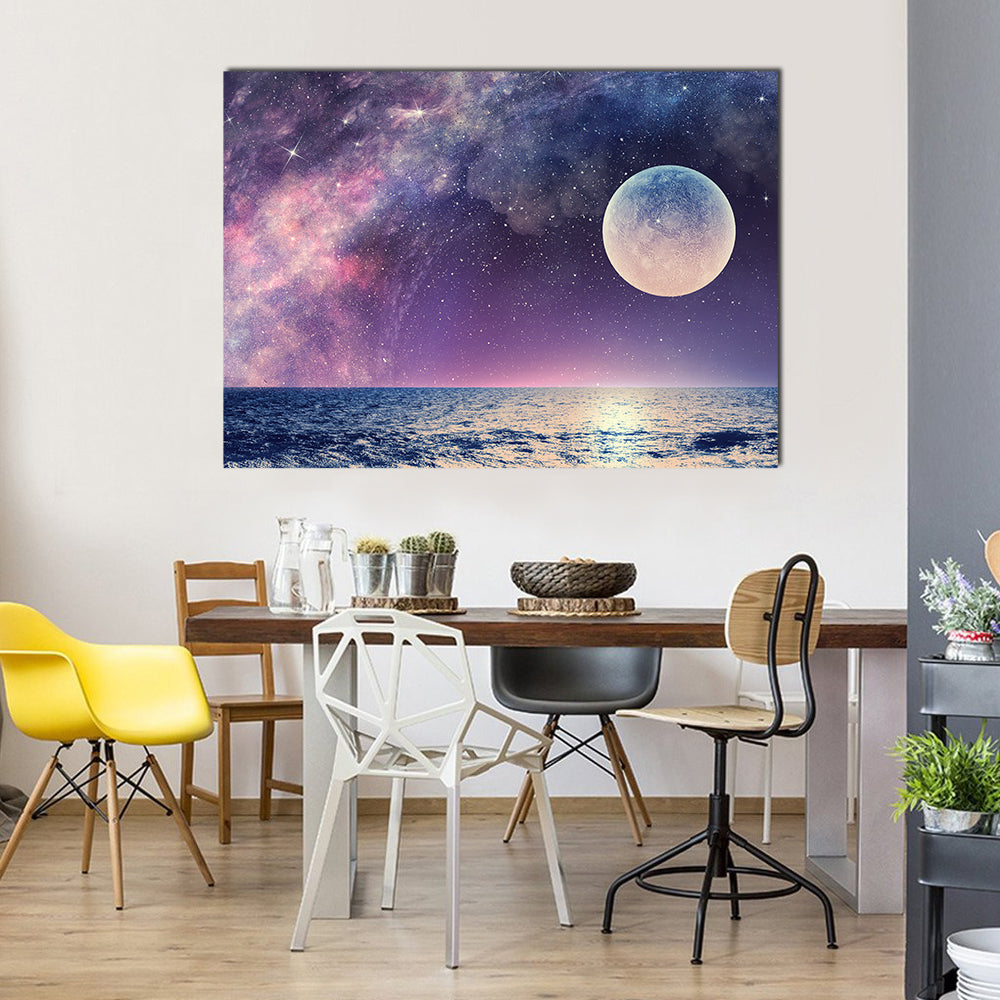 Starry Sky And Twilight Multi Panel Canvas Wall Art