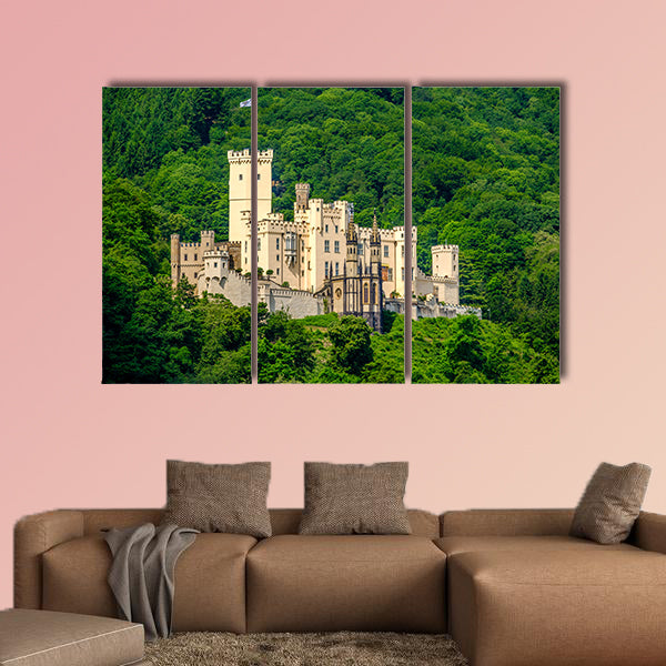 Stolzenfels Castle at Rhine Valley multi panel canvas wall art