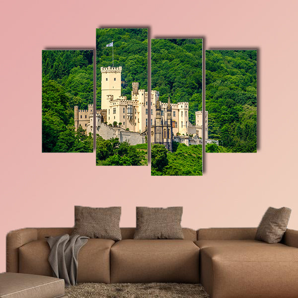 Stolzenfels Castle at Rhine Valley multi panel canvas wall art