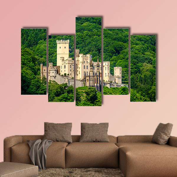 Stolzenfels Castle at Rhine Valley multi panel canvas wall art