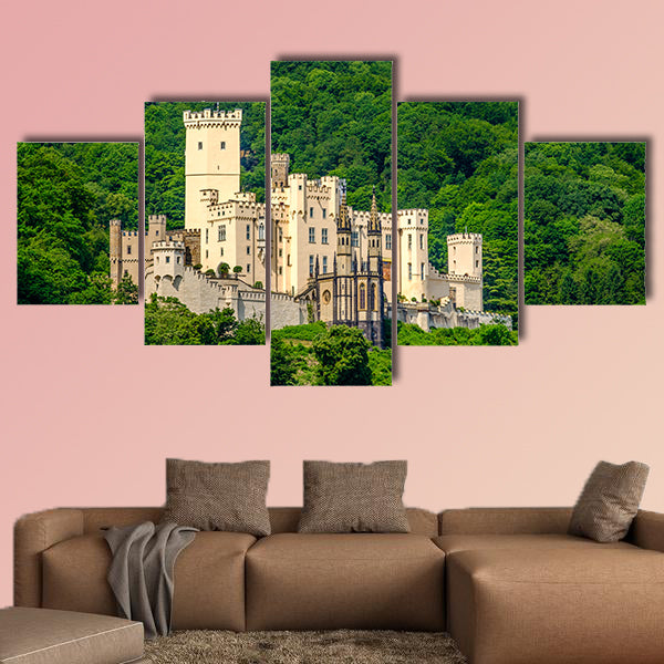 Stolzenfels Castle at Rhine Valley multi panel canvas wall art